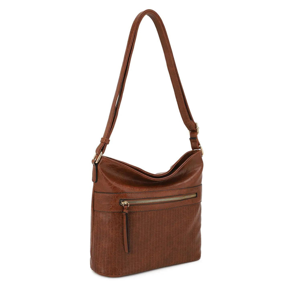 Alma Slouchy Crossbody - Cognac