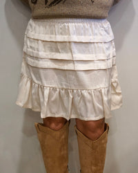 Ruffled Hemline Mini Skirt