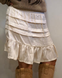 Ruffled Hemline Mini Skirt