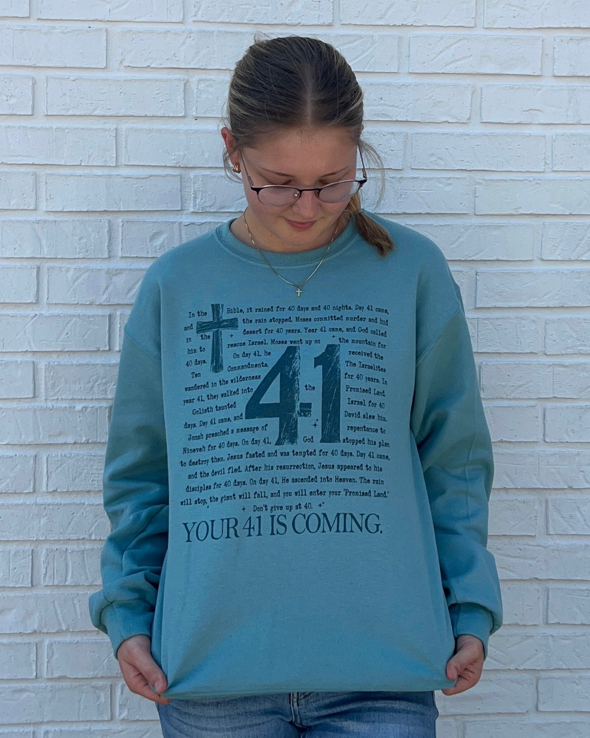 41 Teal Crewneck