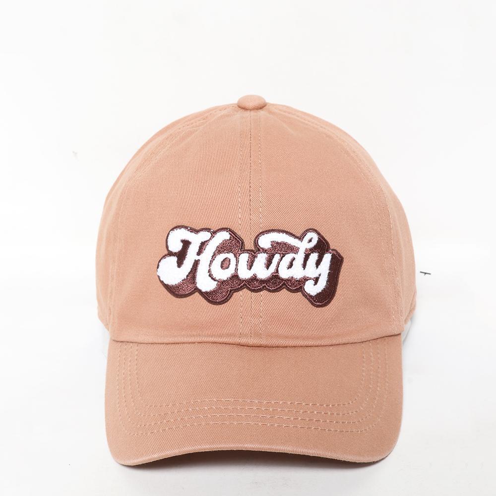 "Howdy" Chenille Patch Baseball Cap