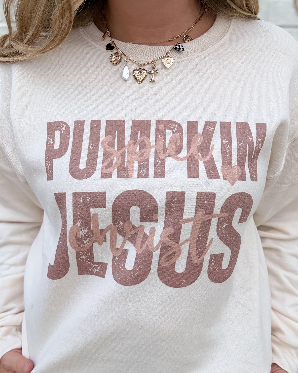 Pumpkin Spice And Jesus-Cream Crewneck