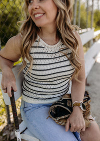 Chunky Striped Sweater Tank