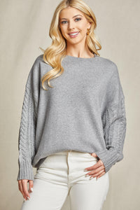 Knitted Sleeve Sweater