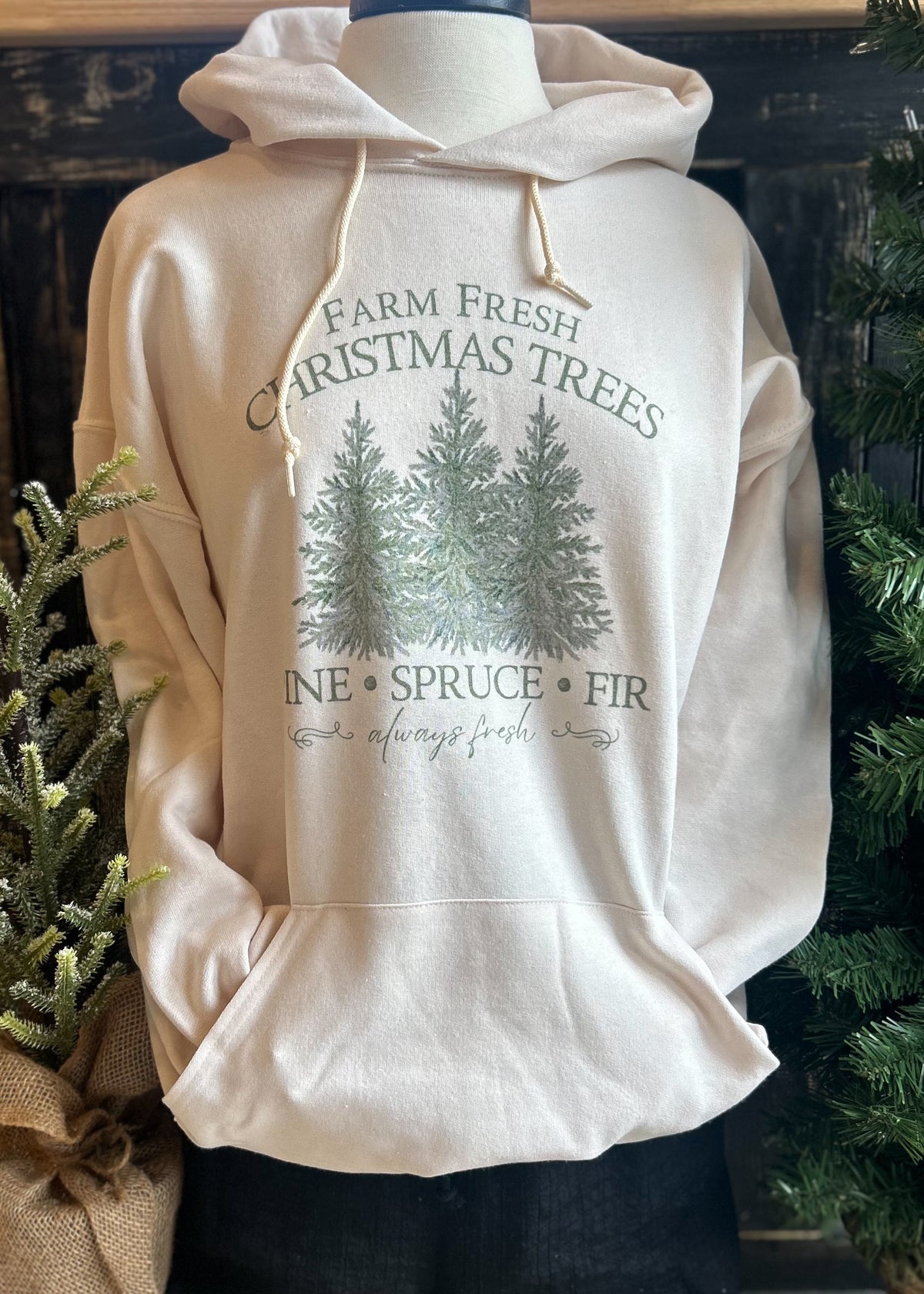 Farm Fresh Christmas Trees Hoodie