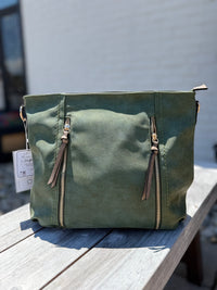 Mina Distressed Hobo Bag