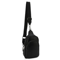 Gia Distressed Sling Bag - Black