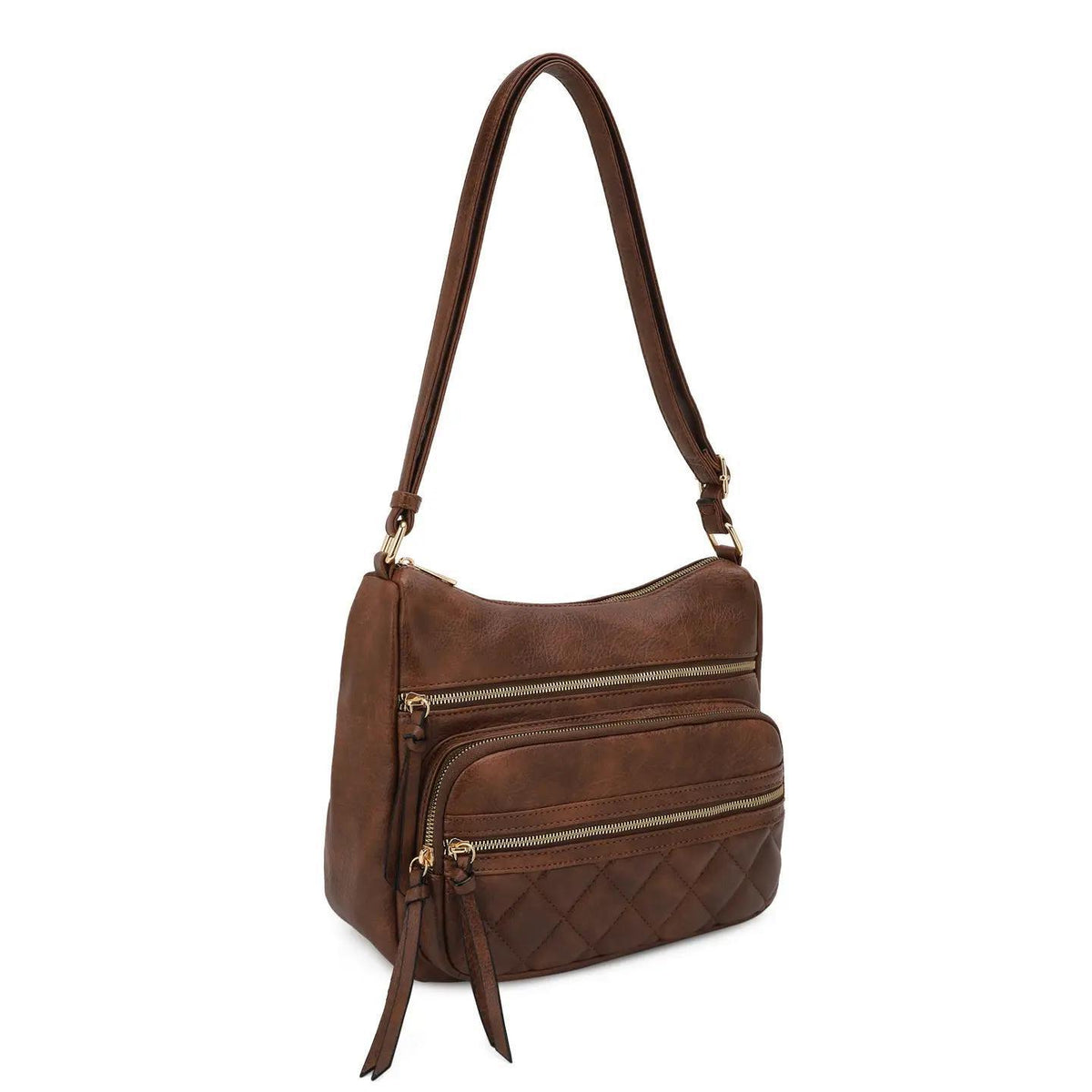 Olivia Crossbody/Hobo Bag - Cognac