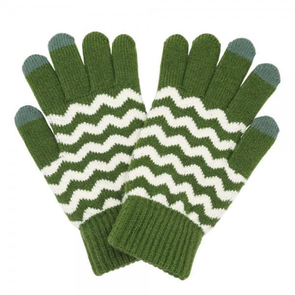 Knit Chevron Gloves (Multiple Colors)