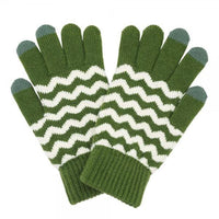 Knit Chevron Gloves (Multiple Colors)