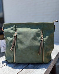 Mina Distressed Hobo Bag