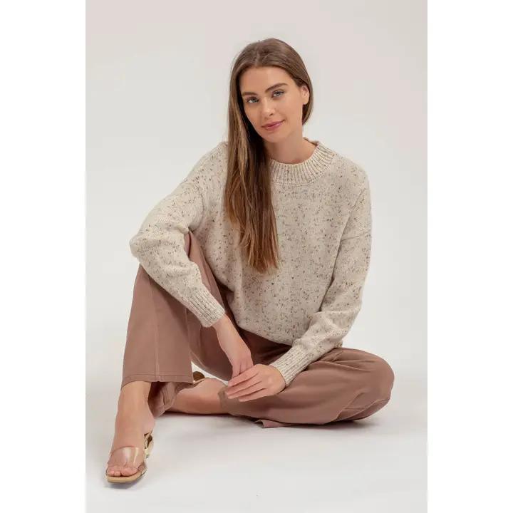 Speckle Knit Sweater - Oatmeal