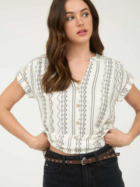 Geo Pattern Button Down - Black