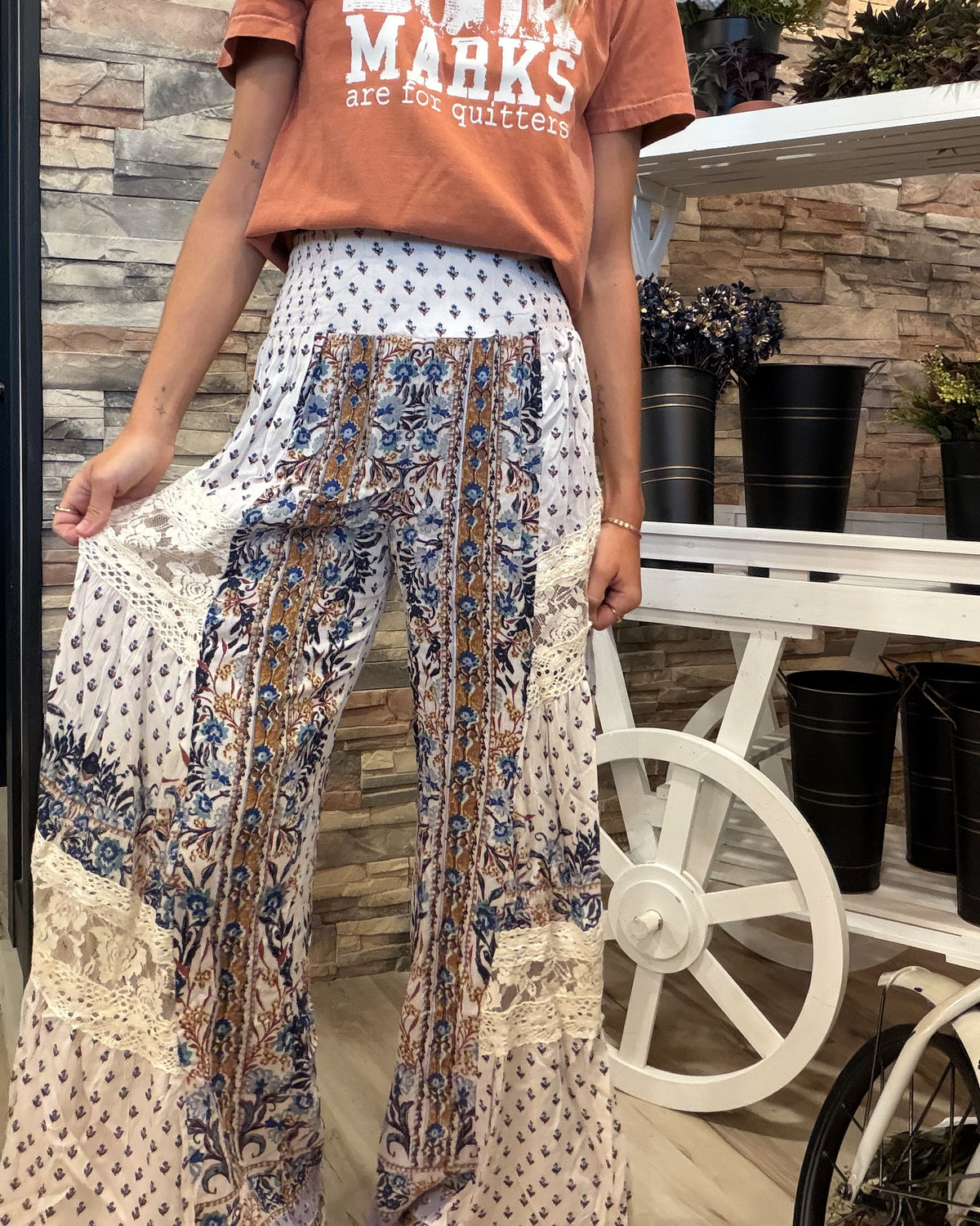 Ivory Wide Leg Pants