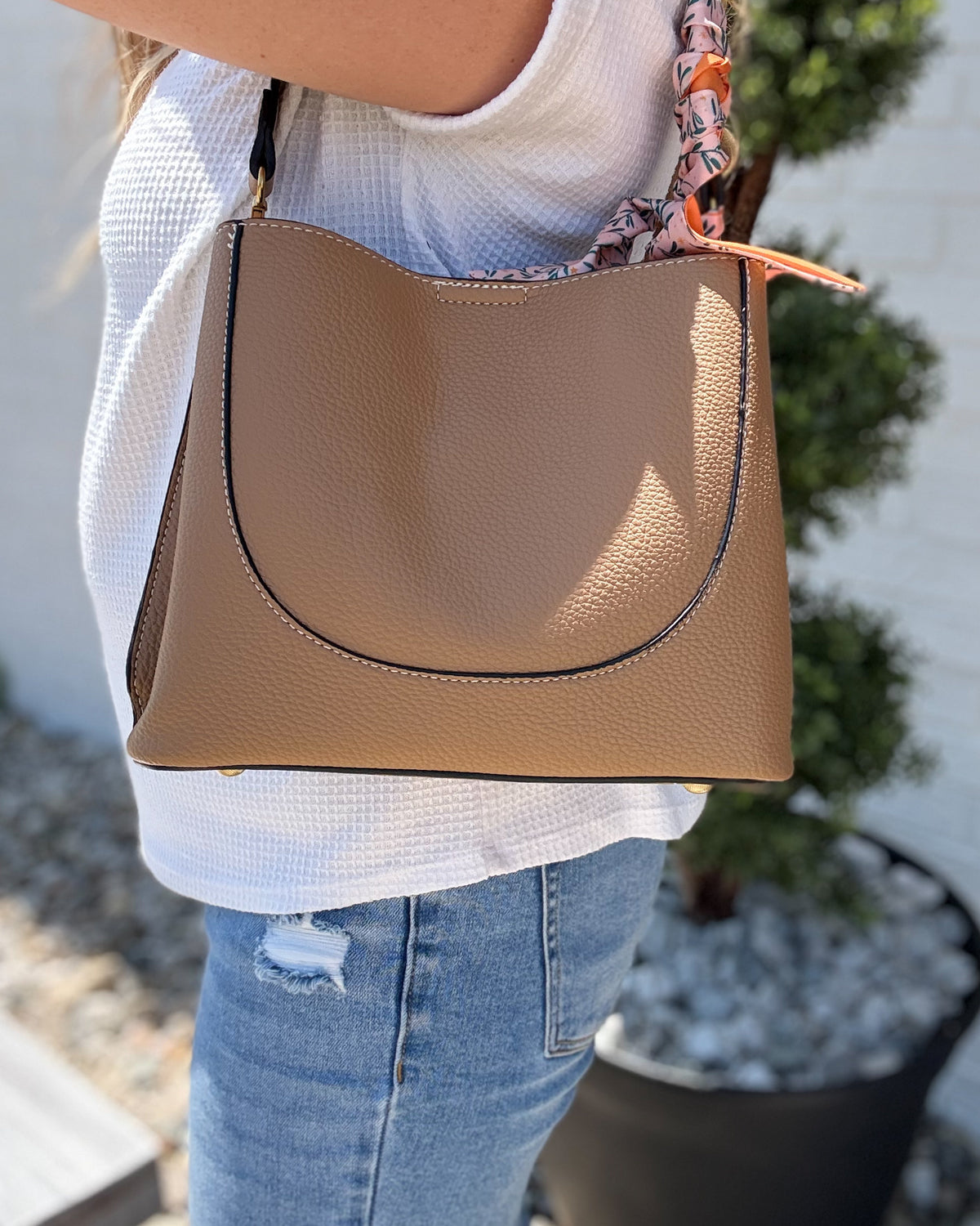 Corrina Bucket Bag-Two Tone
