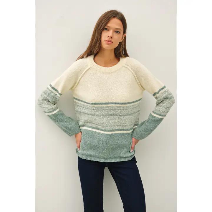Stripe Gradient Sweater - Jade