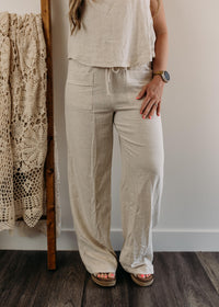 Front Pocket Linen Lounge Pants