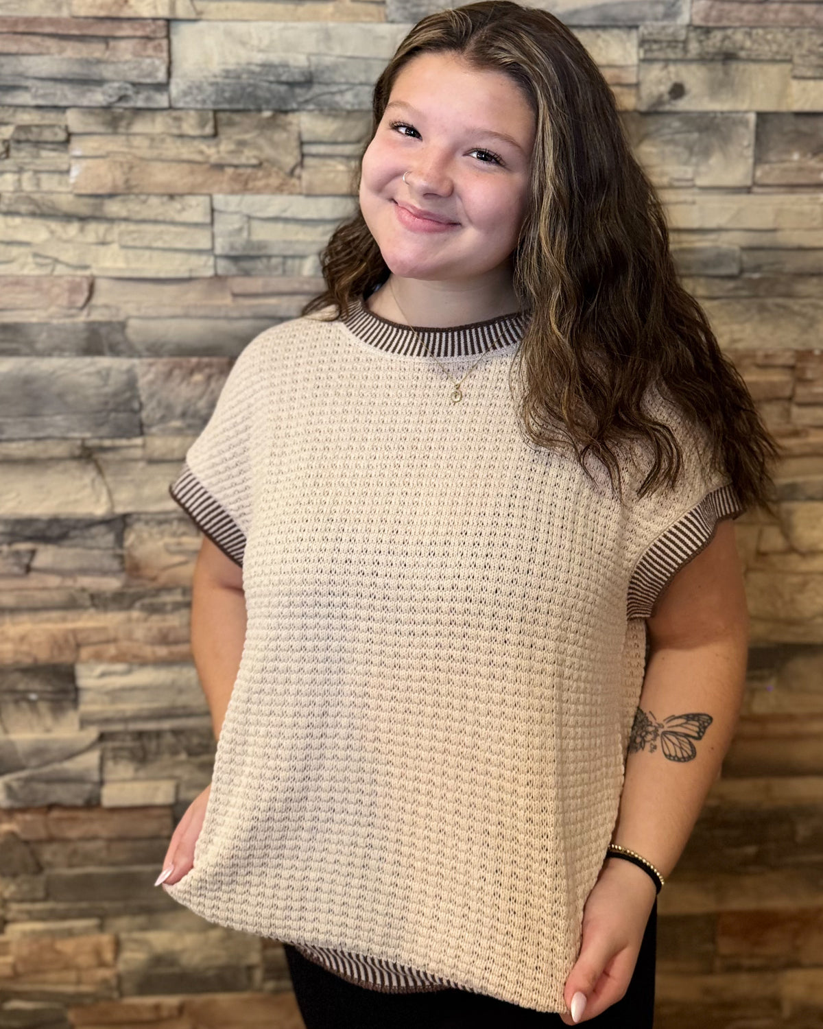 Sleeveless Summer Knit Sweater Top