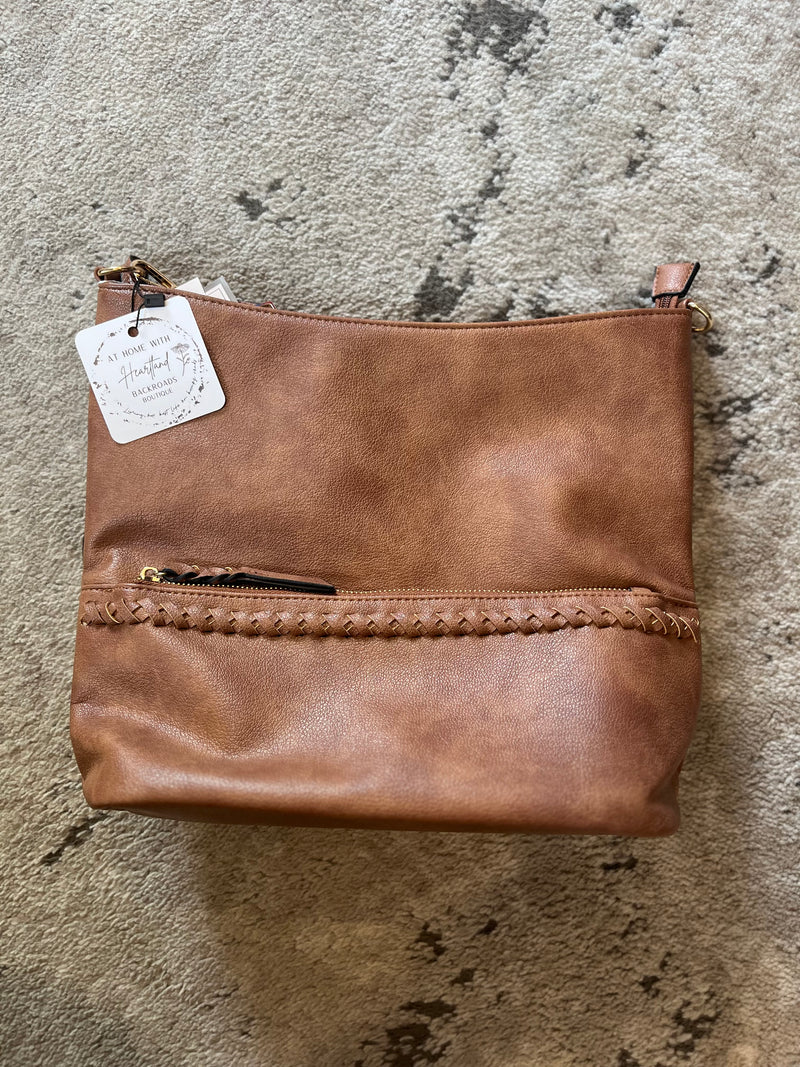 Cynthia Distressed Hobo w/Wristlet