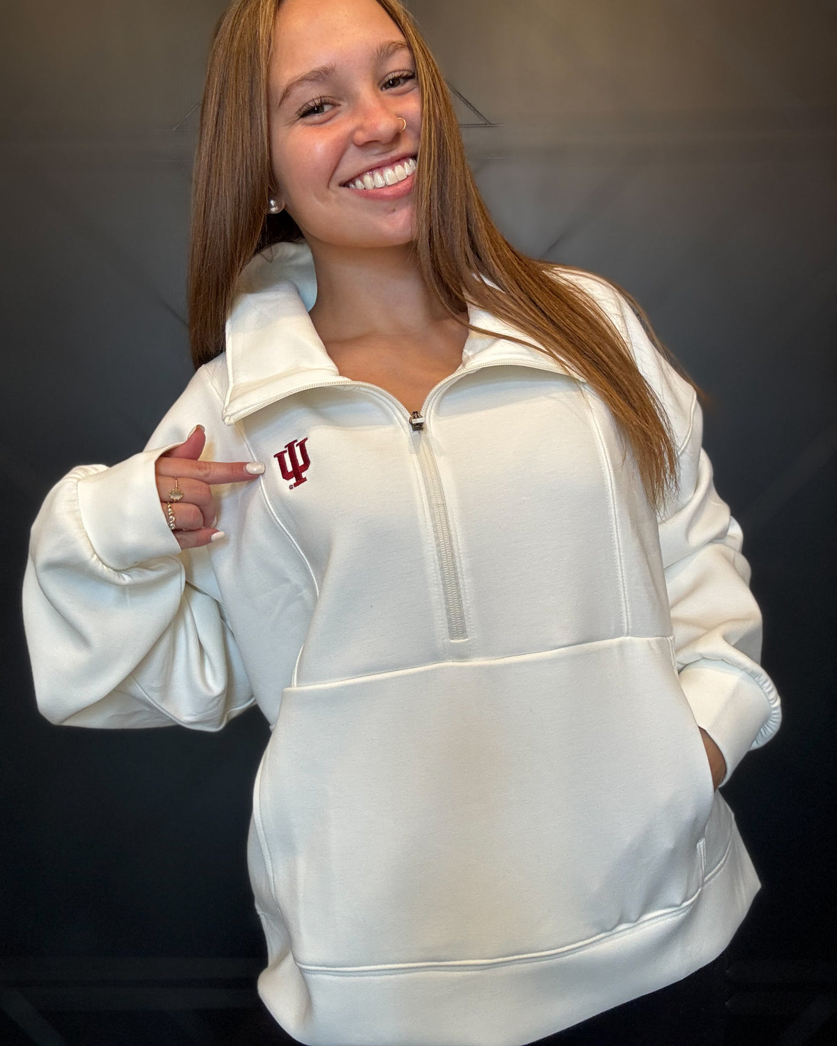 Super Soft Scuba Half Zip-Cream