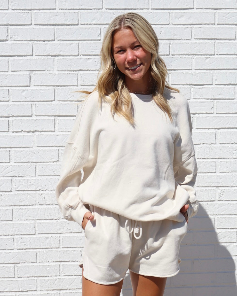 Alpaca Acid Washed Over Sized Sweatshirt