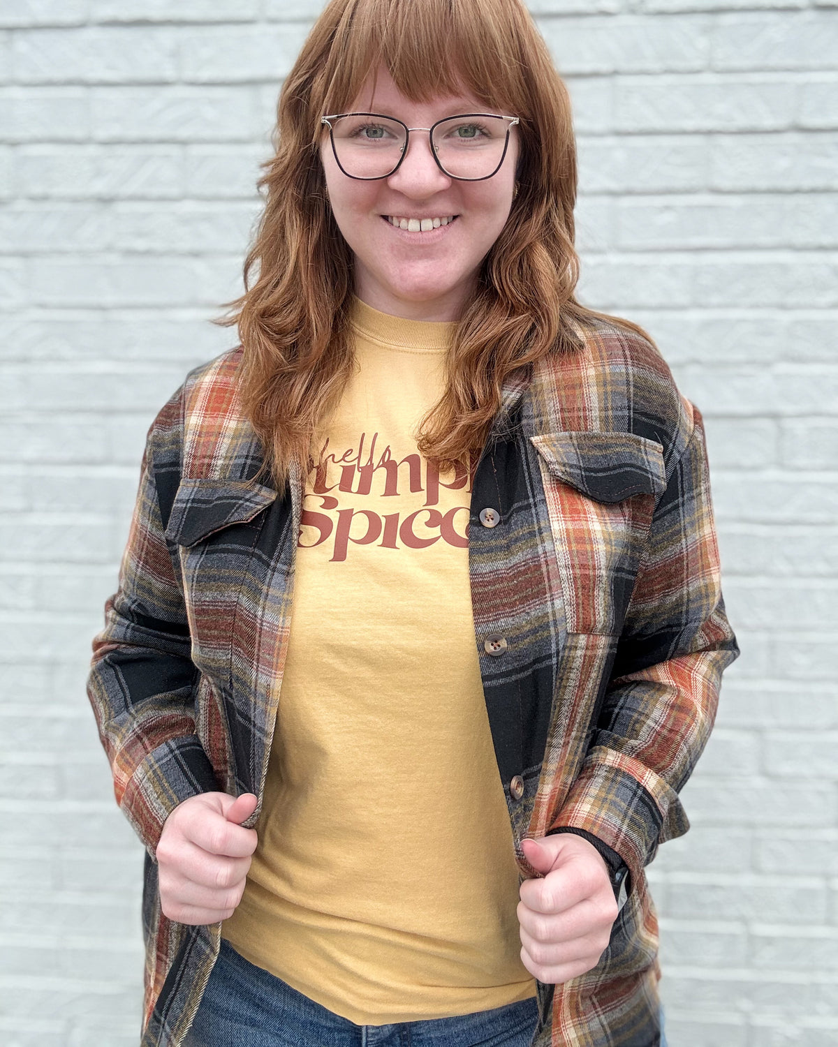 Loose Oversized Plaid Shirt-Khaki