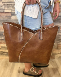 Coffee Detail Shoulder/Tote Set Bag