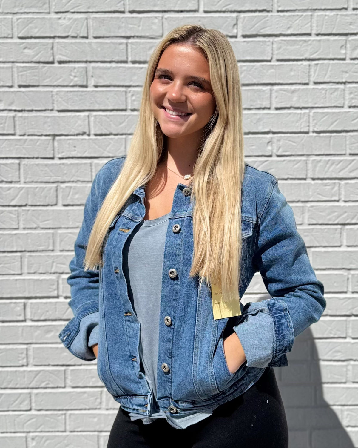 Casual Stretch Denim Jacket- Medium