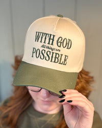 With God All Things Are Possible Hat