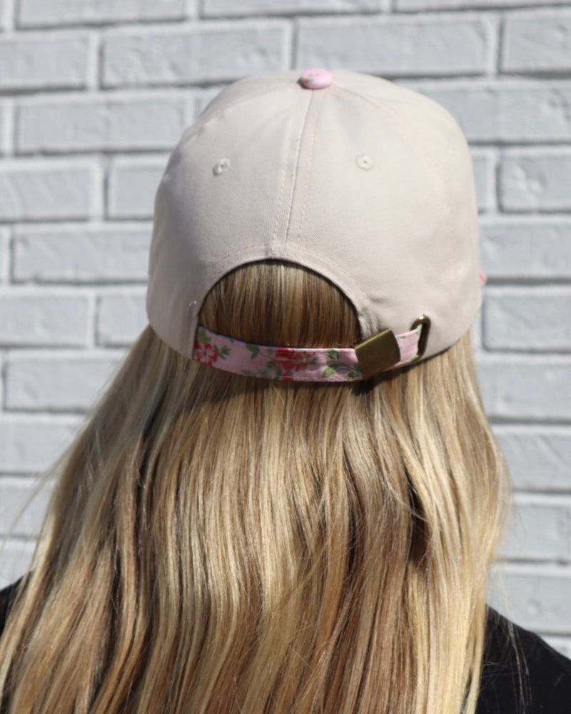 Jesus Two Tone Canvas Cotton Hat - Floral