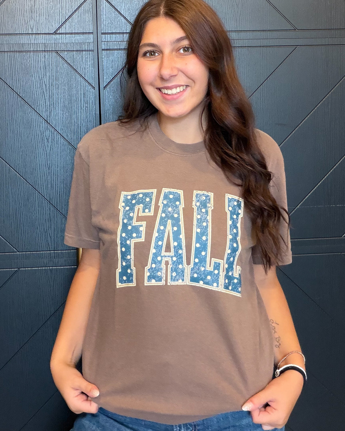 Fall Polka Dot-Espresso Tee