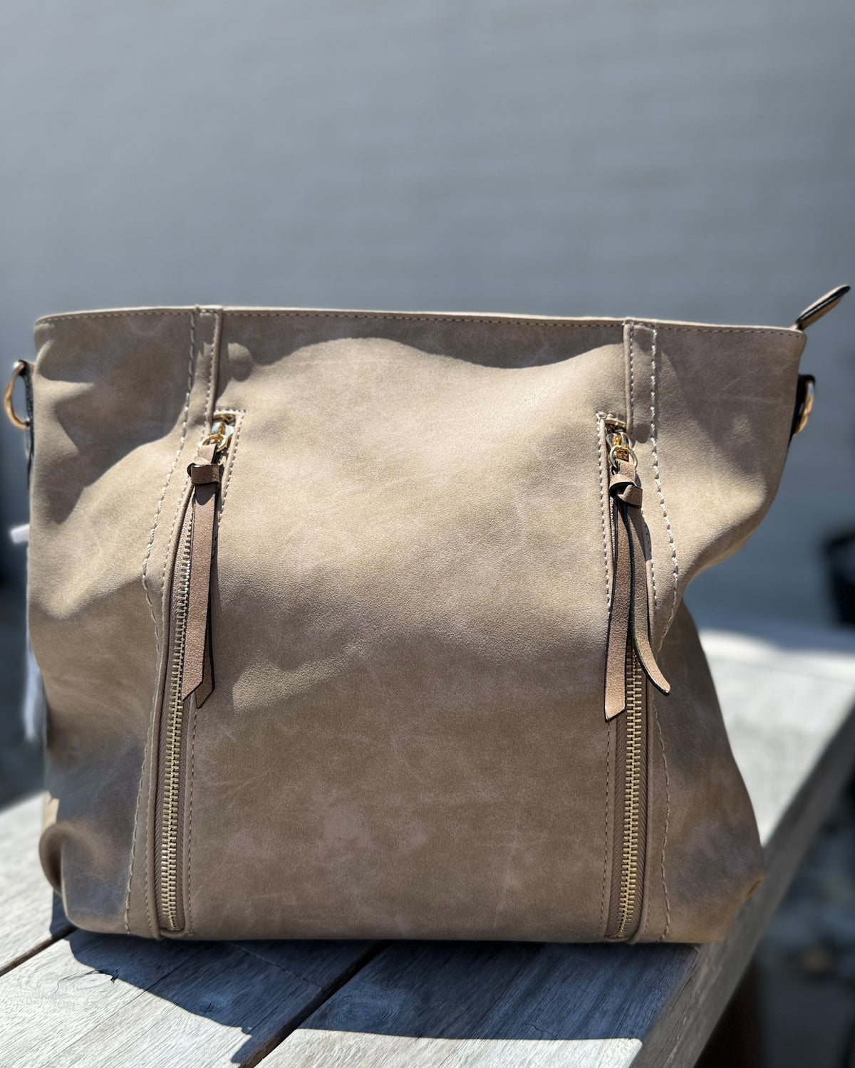 Mina Distressed Hobo Bag