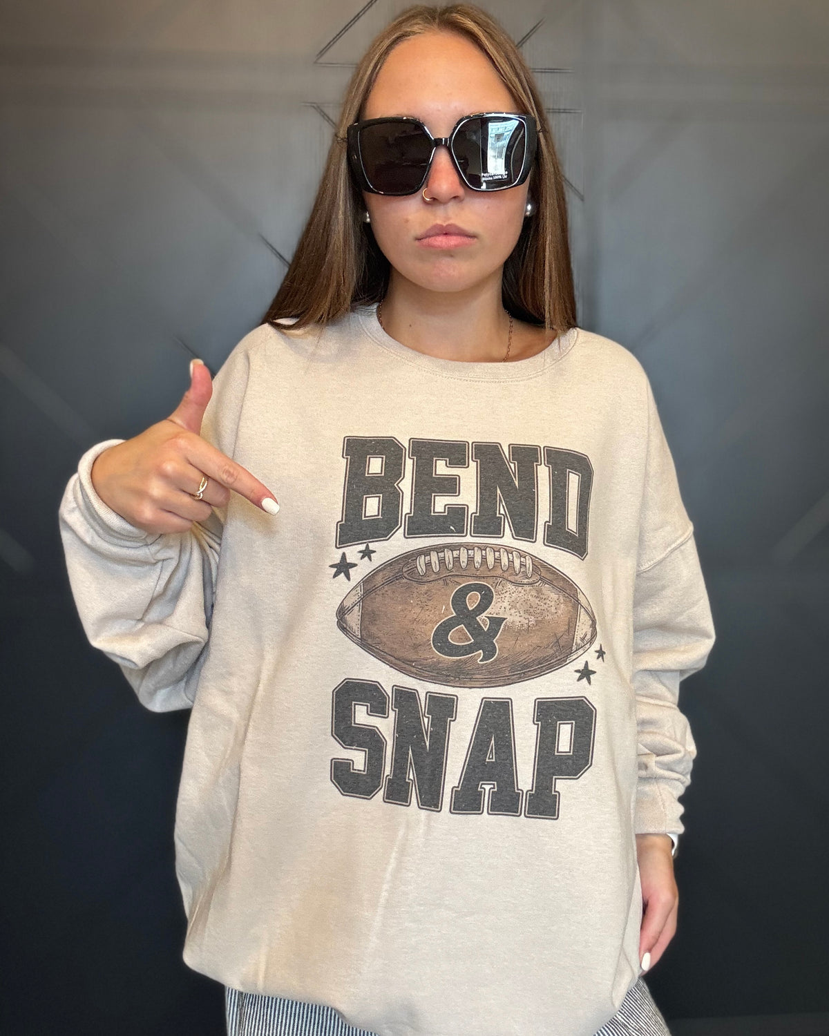 Bend and Snap Crewneck-Sandstone