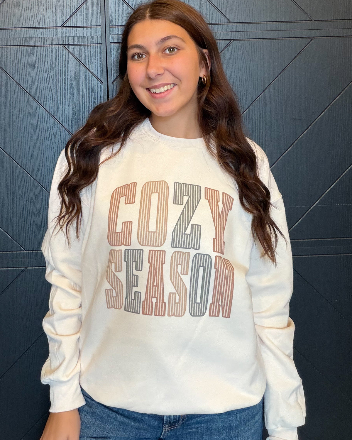 Cozy Season 26-Cream Crewneck