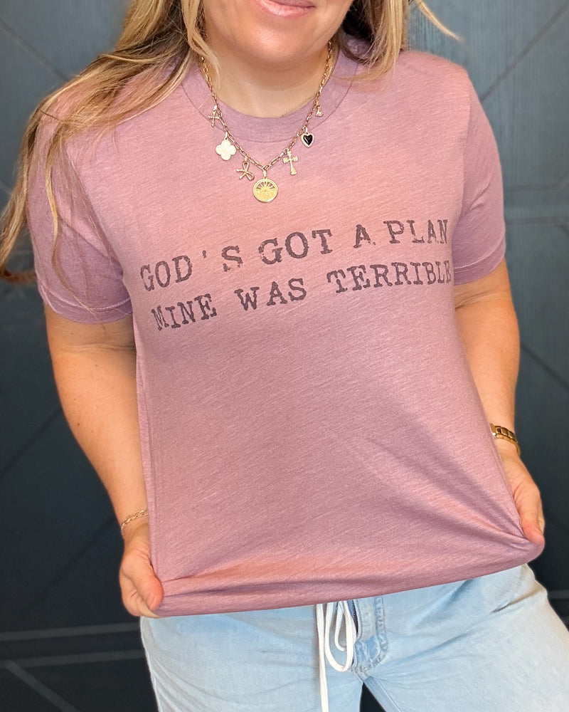 God's Plan-Orchid Tee