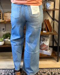 27" Mid Rise Cropped Wide Leg Jeans