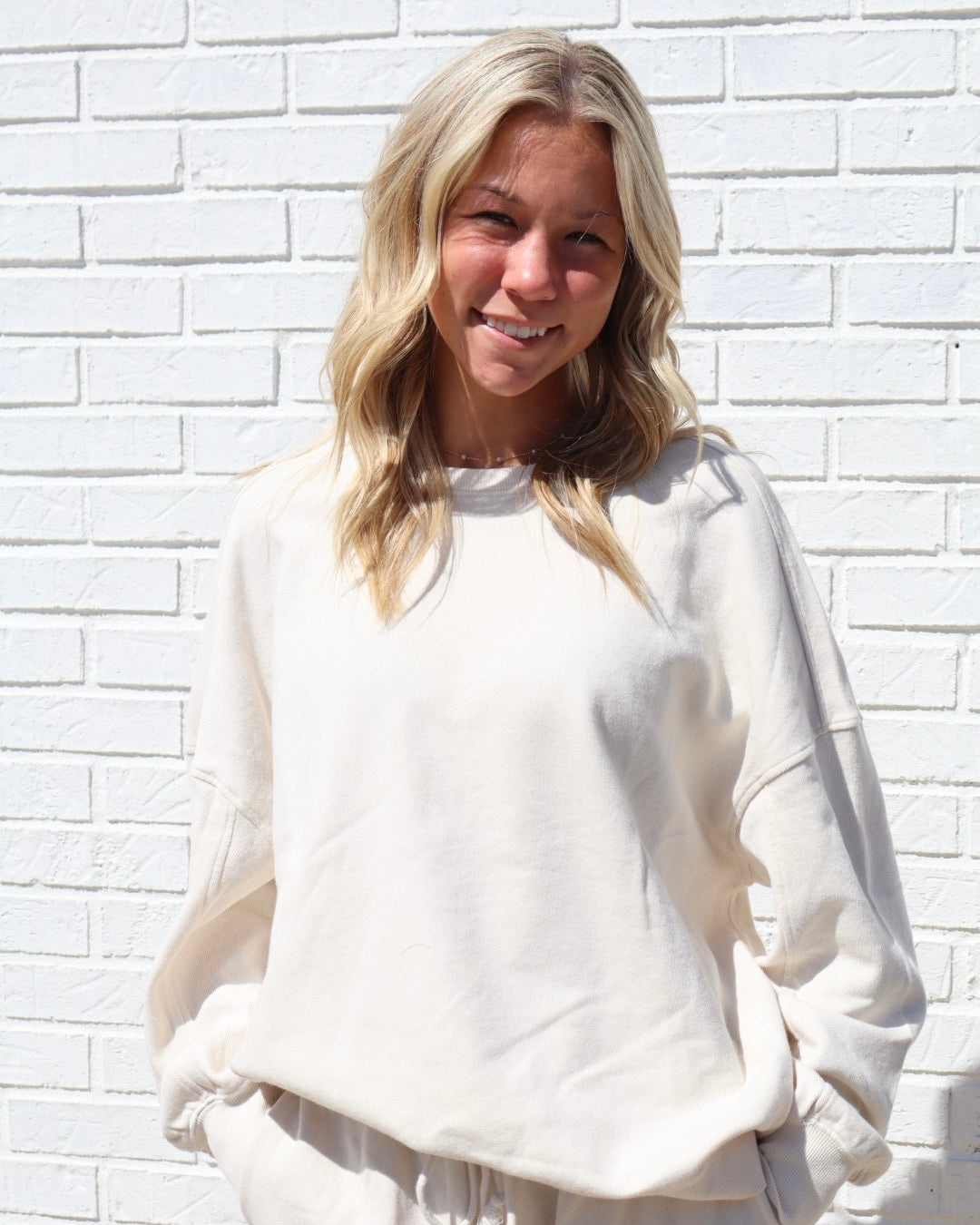 Alpaca Acid Washed Over Sized Sweatshirt