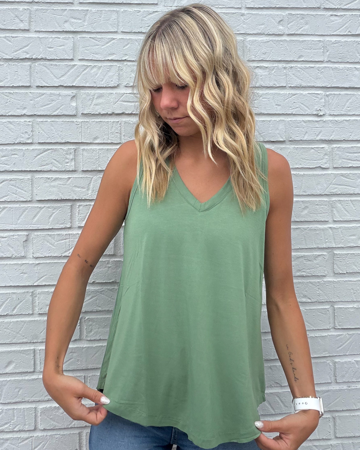 Leek New Shade V-Neck Tank