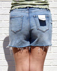 Distressed Denim Shorts- Medium