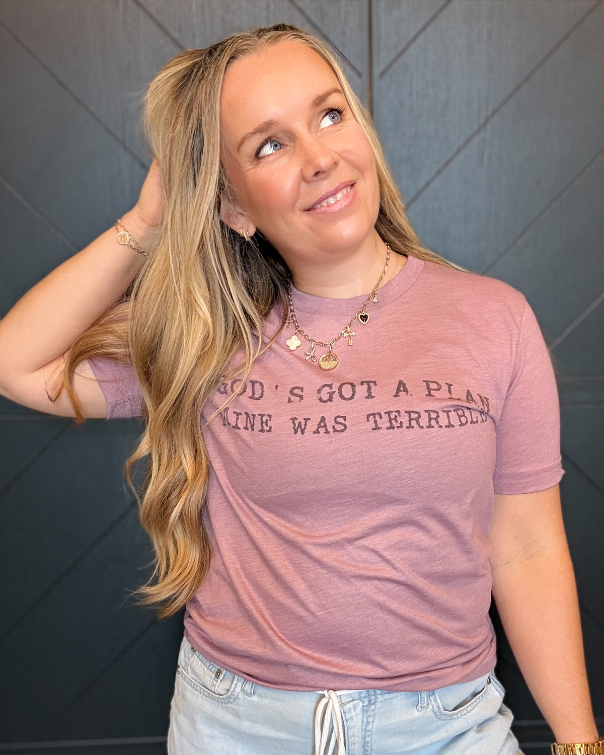 God's Plan-Orchid Tee