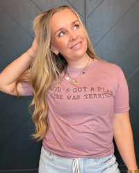 God's Plan-Orchid Tee
