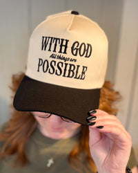 With God All Things Are Possible Hat