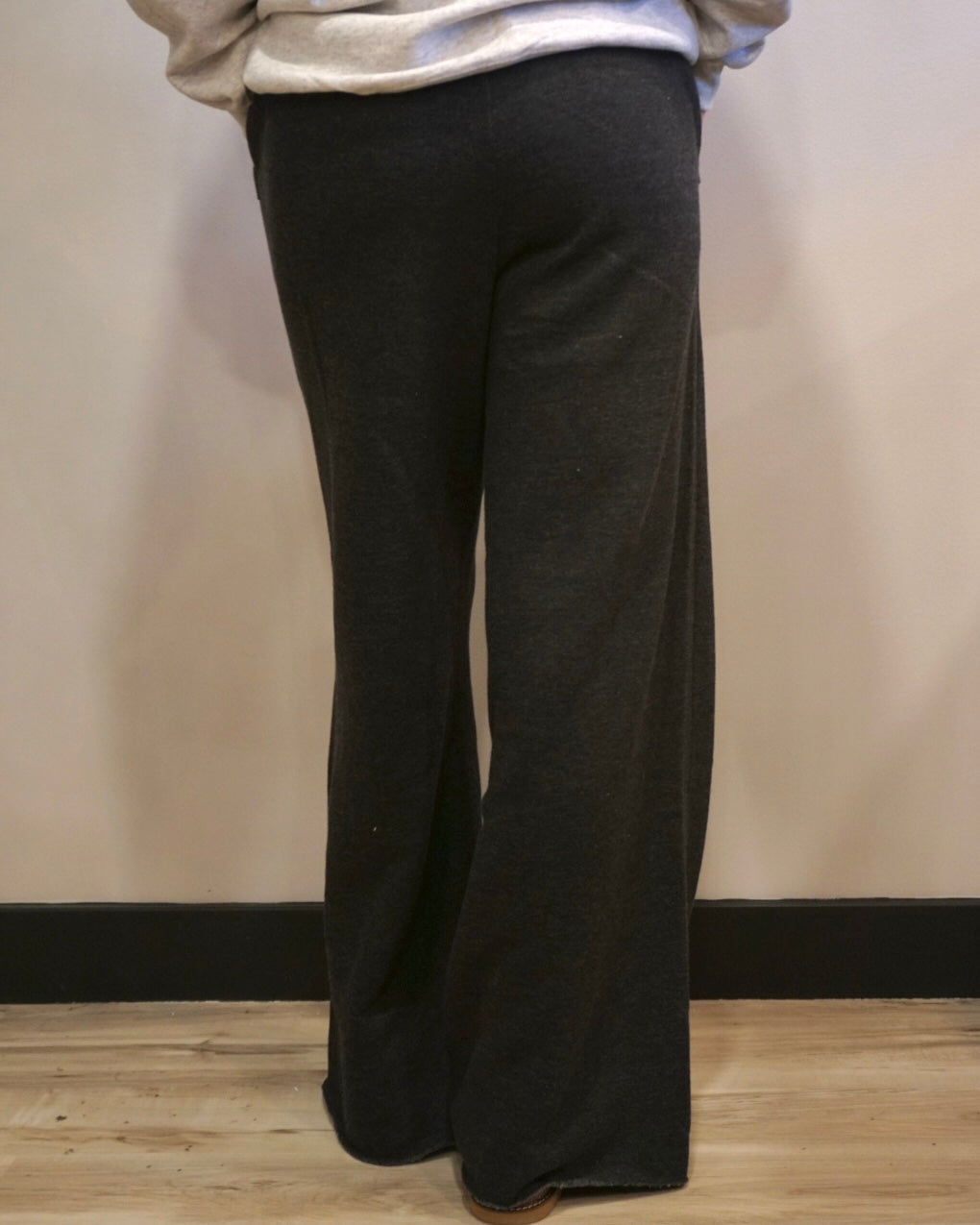 Plus Acid Wash Sweatpants - Black