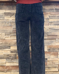 High Waisted Corduroy Pants - Black