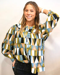 Geometric Buttoned Shirt