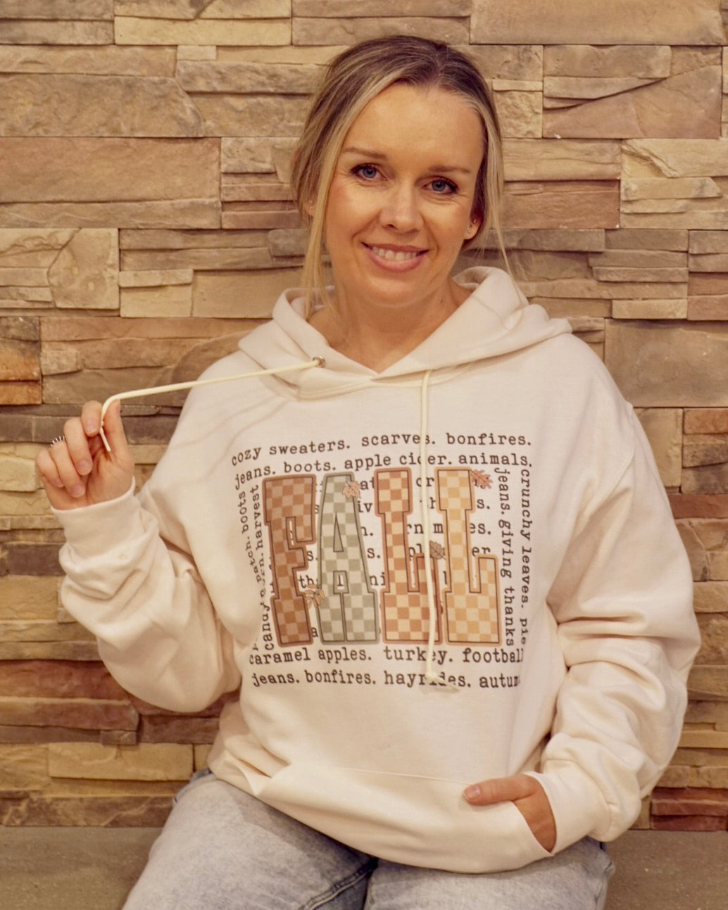 Checkered Fall Hoodie
