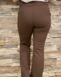 Flare Pants w/ Pockets - Brown