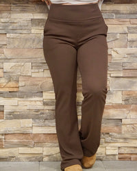 Flare Pants w/ Pockets - Brown