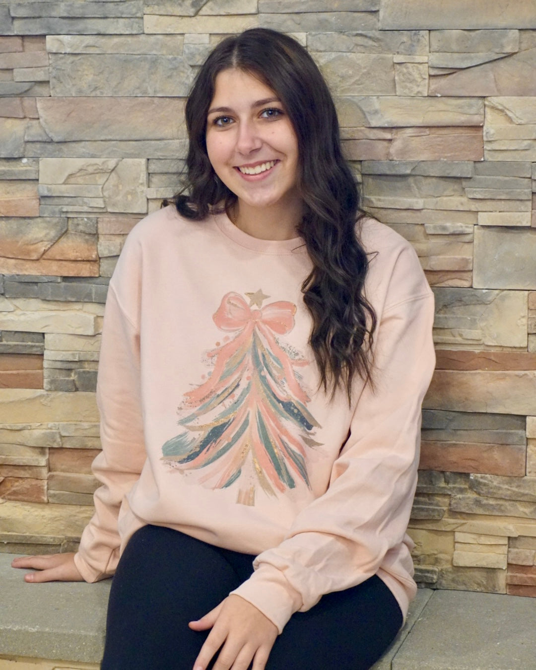 Pink Tree Crewneck