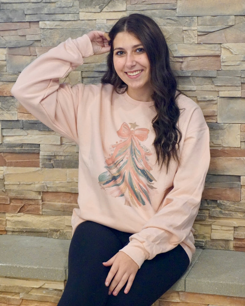 Pink Tree Crewneck